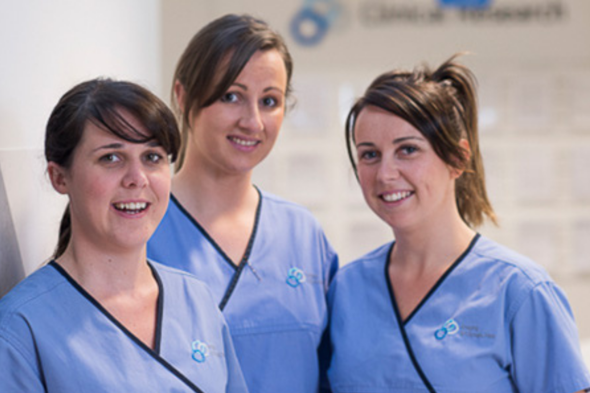 Three Beautiful Nurses In Uniform Smiling | Interventionist Near Me | Imaging At Olympic Park