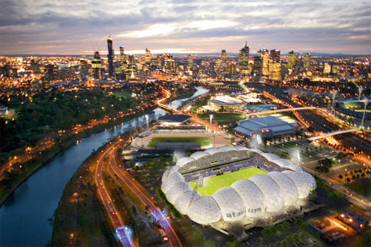 The Yarra River and AAMI Park, where the Imaging @ Olympic Park clinic is located.